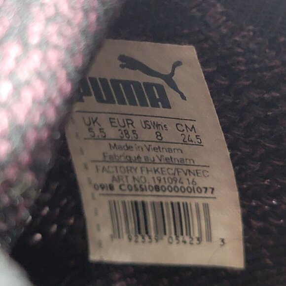 Puma Nrgy Womens 8 Knit Sneakers Black Purple Athletic Running‎ Shoes Athleisure - Picture 6 of 11